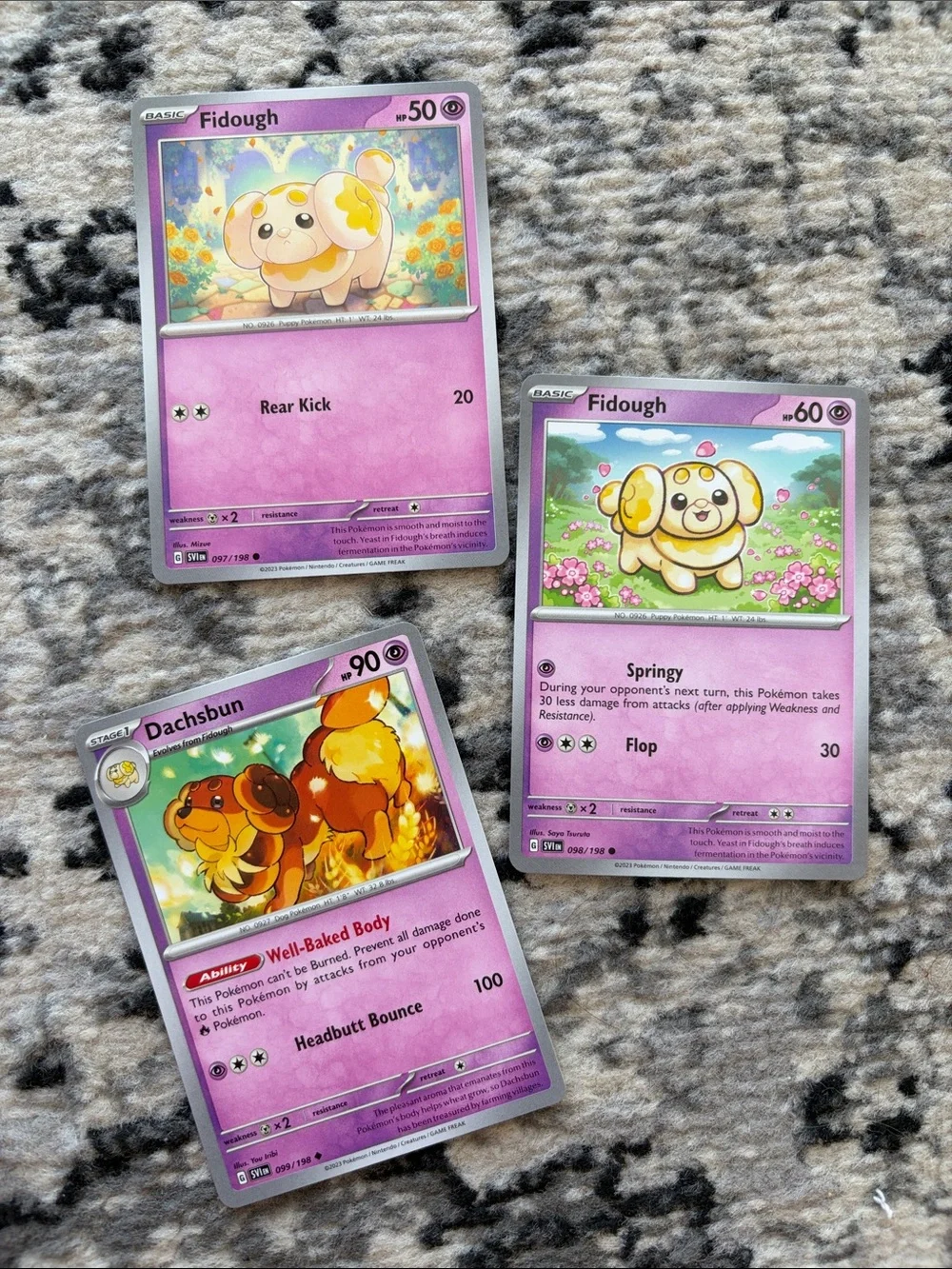 Fidough & Dachsbun Evolution Line Lot | Scarlet & Violet Base Set | ✨5/$25✨